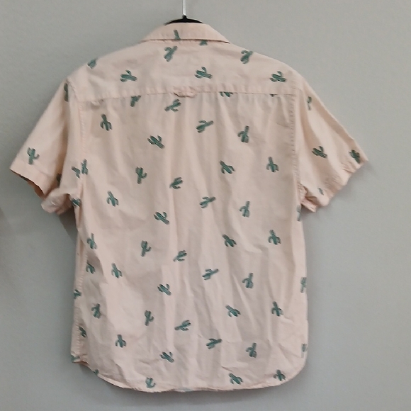 Denim & Flower Cactus Print Button Down Shirt - Cream - Picture 5 of 5